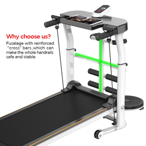 4 in 1 çok fonksiyonlu elektriksiz Mini koşu bandı katlanabilir ev Tapis De ders Manuel yürüyüş koşu bandı - Product Image 3