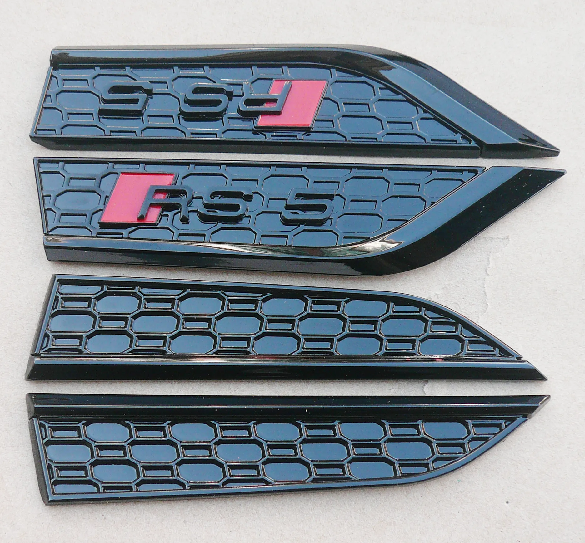 कार संशोधन प्रतीक Rs5 कस्टम डिजाइन कार प्रतीक स्टिकर, काले रंग और चांदी का रंग