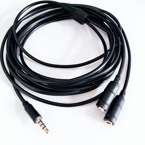 High Quality Customizable <strong>1</strong> <strong>Input</strong> 2 <strong>Output</strong> 3.5mm Stereo <strong>Audio</strong> <strong>Splitter</strong> PVC-Coated Aux Cable with Coaxial Type - Product Image 1