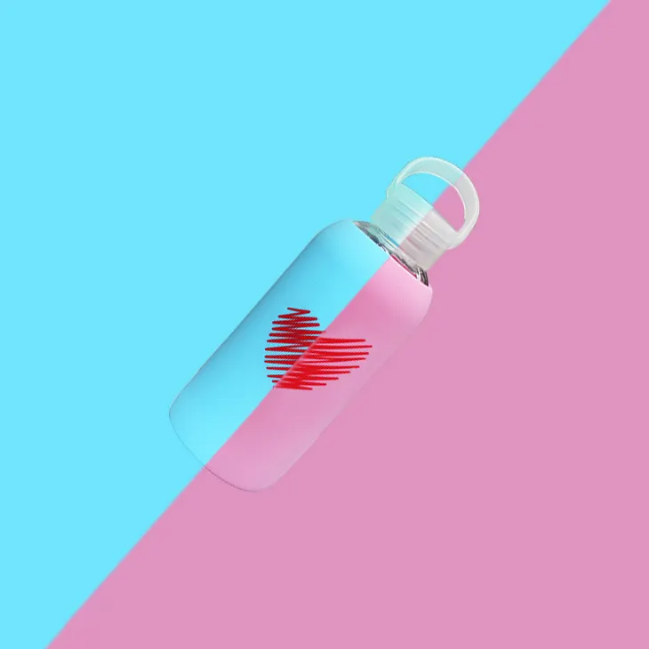 Cam su şişesi kullanımlık BPA ücretsiz Tumbler bulaşık makinesi güvenli içecek kabı silikon kol kolay kapaklı sıcak ve soğuk şişeler