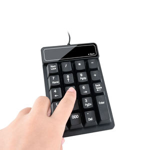 Miniteclado mecánico portátil con cable USB, teclado numérico suspendido para ordenador, PC y portátil, 19 teclas