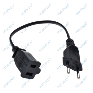 Avrupa Schuko CEE7/16 fiş abd soket güç adaptörü kablosu, ab erkek abd Nema 1-15R güç adaptör kablosu, 30CM - Product Image 1