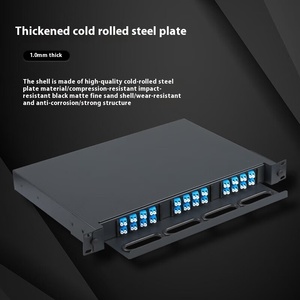 24-Port 48-Core 1U Pull-Out optik Fiber Terminal kutusu dağıtım çerçevesi LC tam Pigtails ile FTTH ağları için - Product Image 4