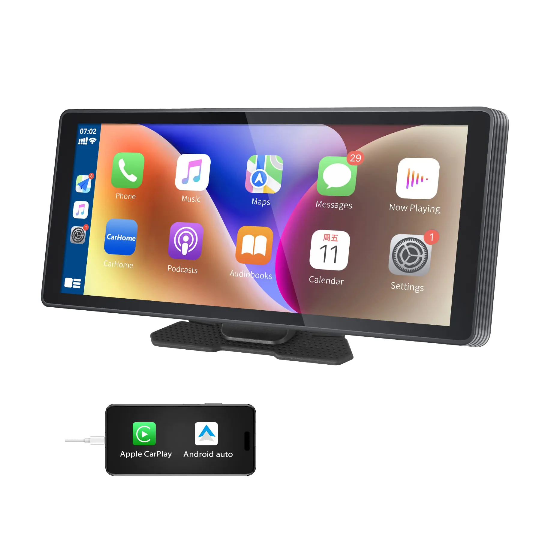Auto portatile Multimedia 2 din schermo autostereo 10.26 pollici lettore MP5 auto con schermo monitor wireless CarPlay