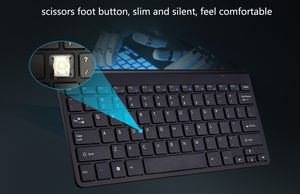 Teclado y ratón inalámbricos 2,4G, miniteclado portátil para Notebook, portátil, Mac, PC, TV inteligente, PS4 - Product Image 4