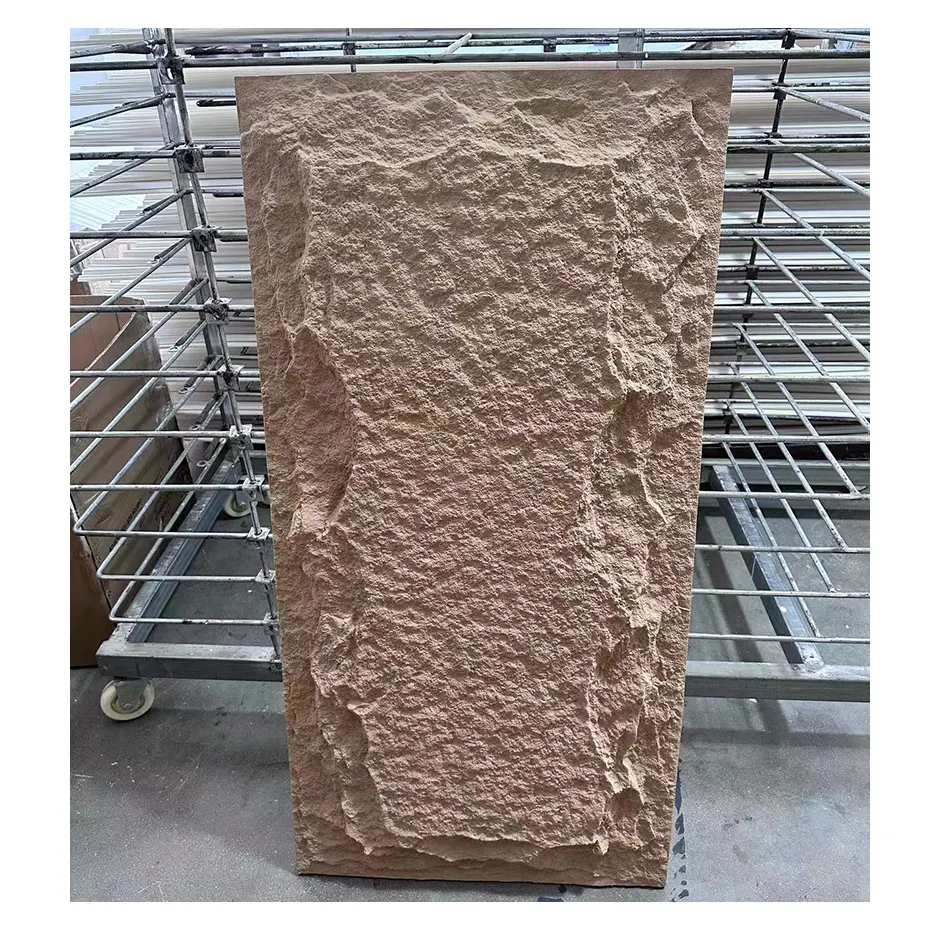 2024 nuevo material pu piedra sintética para decoración de restaurante interior pu moldura de piedra