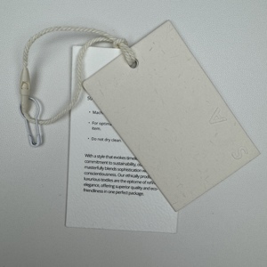 <strong>High</strong> <strong>Quality</strong> Custom Luxury Embossed Recycled Paper Logo Tag <strong>Strings</strong> for Shoes and Bags Own Brand Customized - Product Image 3