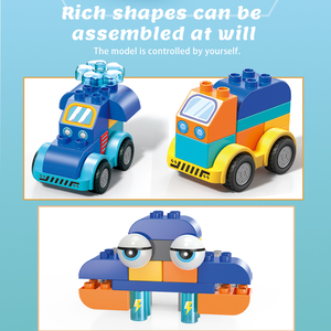 FEELO FL42015 Yeni Büyük Gözlü Robot Oyuncak Büyük Yapı Taşı Seti Çocuklar İçin DIY Oyuncak Robot 88 Parça Büyük Parçacıklı Yapı Taşı Erkek Çocuk Hediyesi - Product Image 4