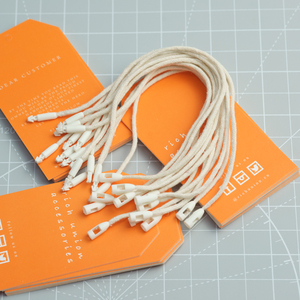 GRS証明書環境にやさしいプラスチック封筒シールストリングロープ弾性ハングタグストリング - Product Image 3