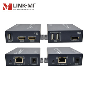 Extensor USB HDMI de 120M a través de CAT5E/6 compatible con teclado, ratón, transmisión larga, 1080P, EDID, funciones IR opcionales - Product Image 1