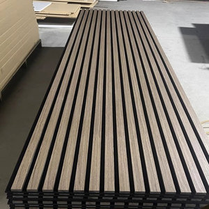 Linh hoạt âm thanh Bảng điều khiển Trần MDF Acoustic tấm Tường âm thanh tấm âm thanh Slatted gỗ tấm Tường - Product Image 5