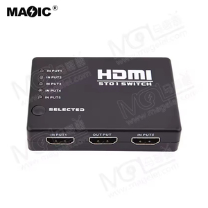 Minidivisor HDMI 5x1 de fábrica, 5 puertos, caja Hub, interruptor automático, 5 entradas, 1 salida, hdmi, 3D, 1080p, HD, con Control remoto