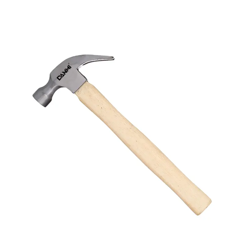 Mango de madera DANMI 500G, herramientas de construcción, martillo de garra, herramientas de Hardware de construcción, martillo de clavos de construcción
