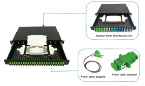 אספקת מפעל FTTH מתלה סוג חיבור 12/144 ליבות Sc/FC/St/LC לוח תיקון סיבים אופטיים ODF