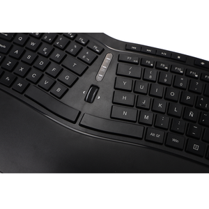 Combinación de teclado y ratón inalámbricos ergonómicos, con reposamanos ajustable y teclas de perfil bajo de membrana - Product Image 2