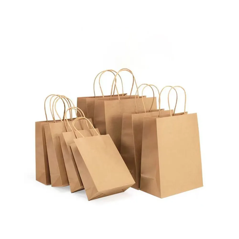 Borsa per Shopper riciclabile in carta Kraft verde acqua sacchetto di carta Kraft 10kg con manici