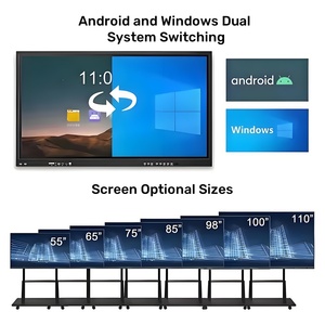 4K Android/window OPS 100 pollici interattivo Smart board Multi Touch ghiaione interattivo Whiteboard Computer per l'istruzione - Product Image 3