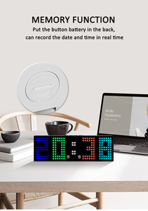 Новое поступление, простые RGB-часы с будильником, двухцелевые цифровые часы, светодиодные настольные часы - Product Image 6