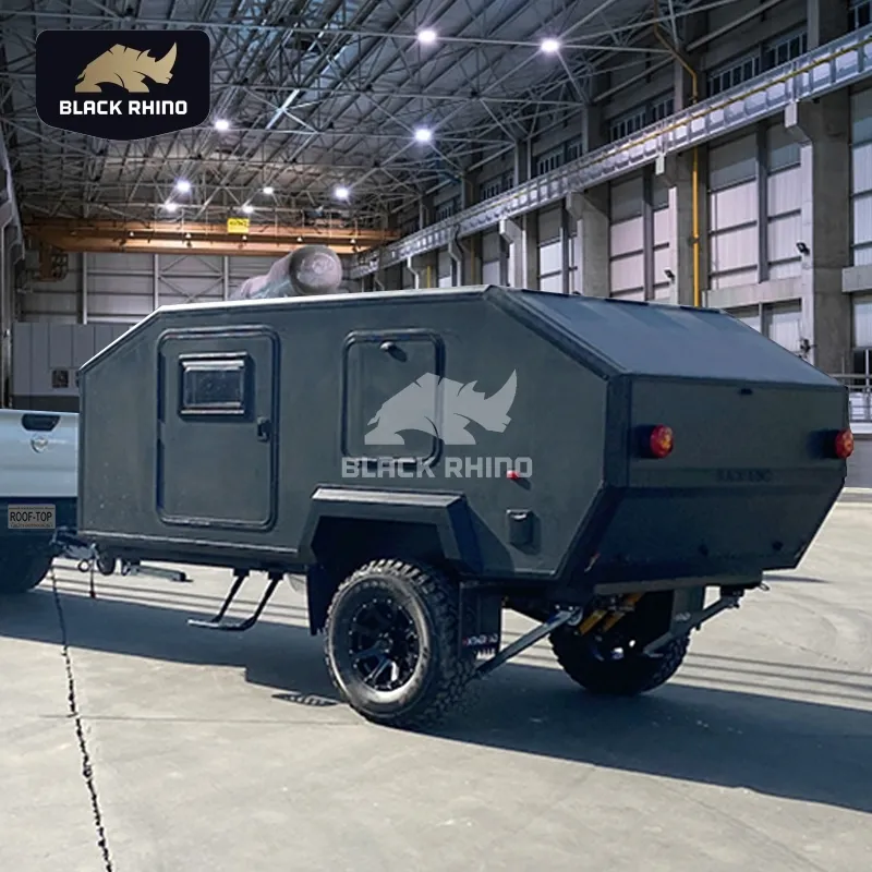 OTR – caravane en acier 4x4, remorque de camping-car à suspension indépendante, petite remorque de voyage avec salle de bain et auvent supplémentaire