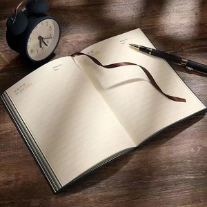 Cuaderno de cuero PU de primera calidad Diario de cuero vegano recargable con lazo para bolígrafo para profesionales de negocios - Product Image 4