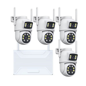 4MP Wifi exterior inalámbrico IP CCTV seguridad doble lente sistema de cámara Digital 4ch 8ch Ptz detección de movimiento Video NVR Kit - Product Image 1