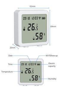 Xiuda Tuya Wifi Termómetro inalámbrico inteligente Higrómetro Wifi Monitoreo de temperatura Registrador de datos de humedad y temperatura - Product Image 2