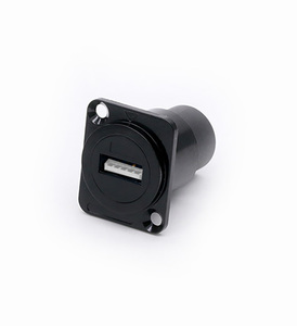 USB 2.0 3.0数据连接器，D型母机箱插座，免焊接USB 2.0 3.0面板安装连接器 - Product Image 1