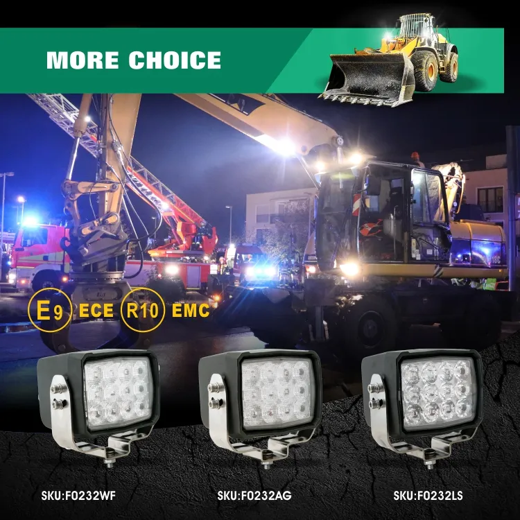 ECE R10 כבד 5 אינץ' קובייה ארוכה נקודה רחבה כריית קרן הצפה 60W LED אור עבודה לכלי רכב חקלאיים