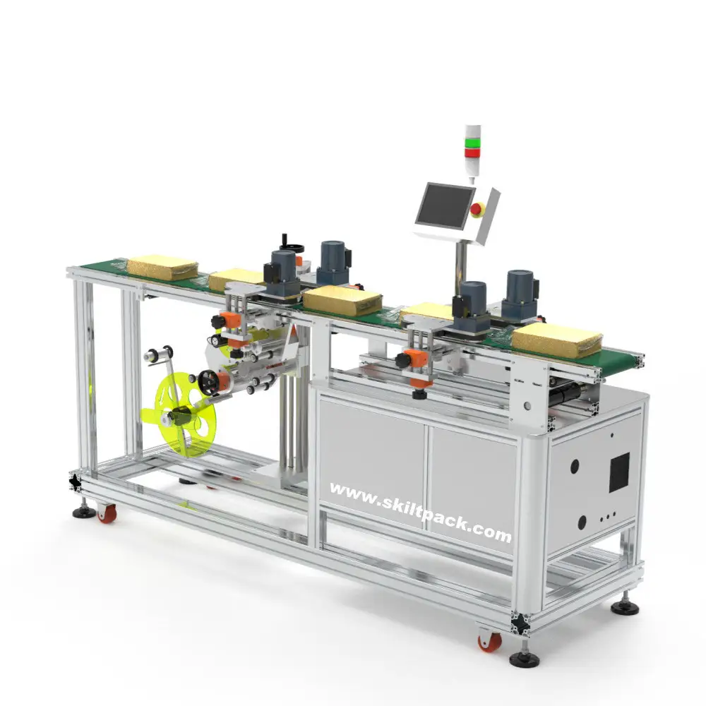 Automatic bearings self adhesive sticker bottom surface labeler