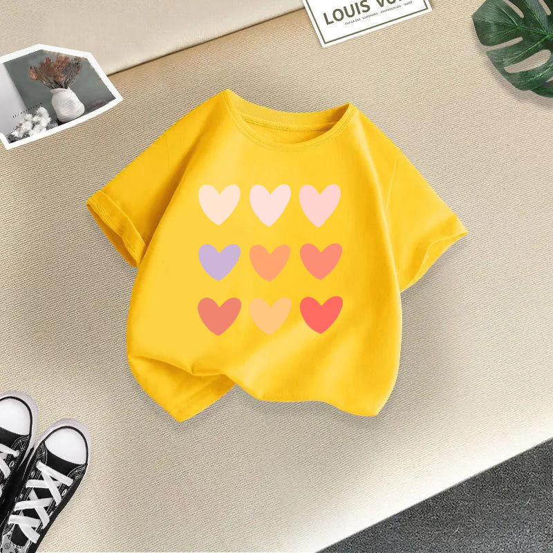 Manches courtes amour jaune