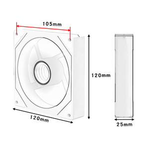 QiuzAim 4-Piece Set of 12cm ARGB Aura Computer Case Fans 4-Pin Connector Boxed Excellent Cooling Silence PWM Temperature Control - Product Image 6