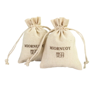 New Arrival Custom Single Double Ribbon Rope String Jewelry Silk Screen Cotton Drawstring Bag <strong>Pouch</strong> - Product Image 5