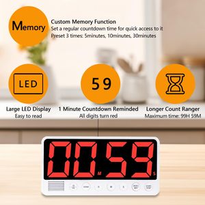 LED grande schermo Timer cucina extra grande schermo Timer Timer per l'apprendimento della conferenza Timer per la gestione del tempo di Fitness - Product Image 4