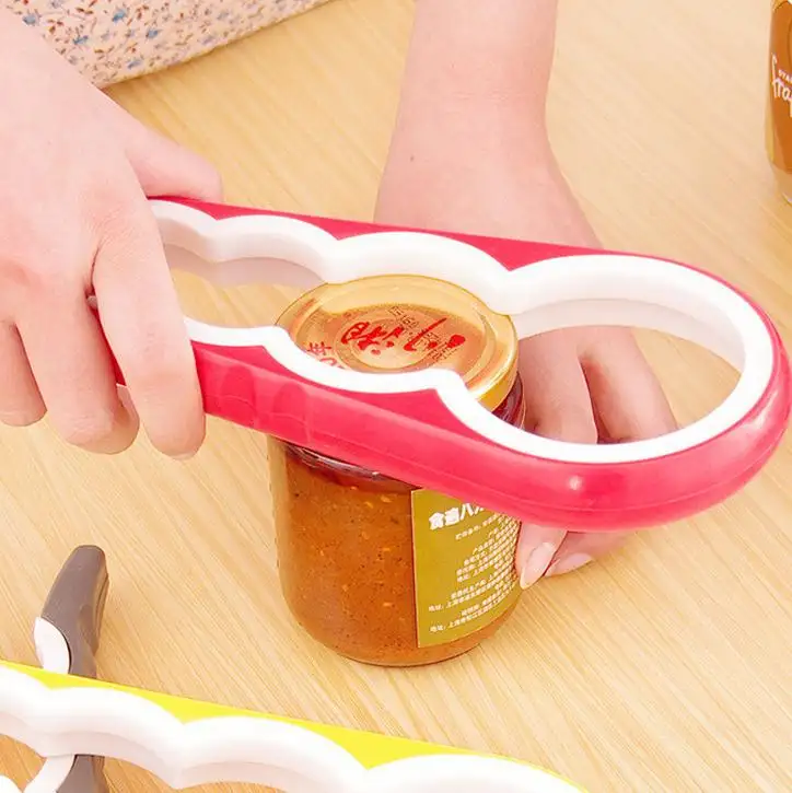 H650 Kitchen Tools Creative Multifunctional Adjustable Non Slip Twist Openers Remove Jar Can Lids Silicone Bottle Opener