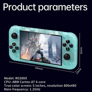 RG50XX 5-Inch Retro Handheld <strong>Game</strong> Console Linux System Built in 15000+ <strong>Games</strong>(Black) - Product Image 5