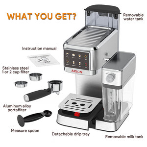<strong>PID</strong> <strong>Control</strong> Automatic Milk tank Full Touch Screen Coffee Machine for Espresso Cappuccino Latte with Cleaning <strong>Function</strong> - Product Image 4