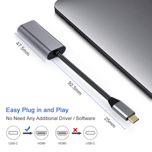 Cable tipo C USB C convertir a HDMI hembra 4K 60Hz adaptador de concentrador USB - Product Image 4