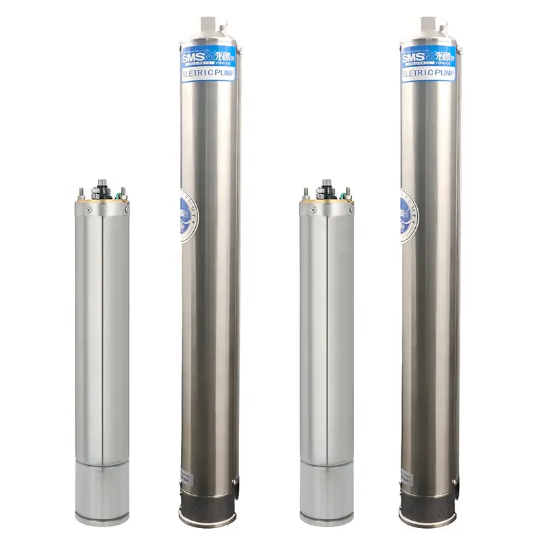 Pompa Air celup 0,75 kW, pompa air sumur dalam untuk sistem irigasi baja antikarat aliran tinggi lubang borehole