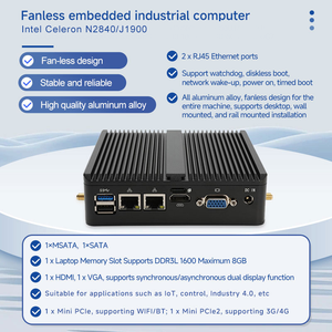 كمبيوتر ألعاب صغير (Mini Pc) من العلامة التجارية Industria بلوحة أم بدون مروحة، كمبيوتر شخصي صغير الحجم بمعالج Intel J1900 N2840 Core I3/I5/I7، يعمل بأنظمة تشغيل Windows 7/10/11 و Linux - Product Image 2