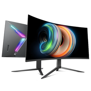 Monitor de ordenador de 24 27 pulgadas, monitor LCD curvo para juegos de 1920x1080, pantalla grande con entrada HDMI VGA USB, monitor LED para PC