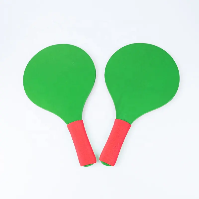 مجموعة كرة مضرب الشاطئ القابلة للتخصيص ، كرة تنس صلبة ، لعبة مضرب كريكيت لعمر 6 سنوات وما فوق ، أخضر ، أحمر ، أزرق ، أصفر