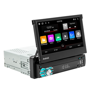 1 Din 7'' <strong>Android</strong> Car Radio Retractable Touch Screen Wireless Carplay GPS Navigation Fm RDS Stereo Auto DVD Player - Product Image 1