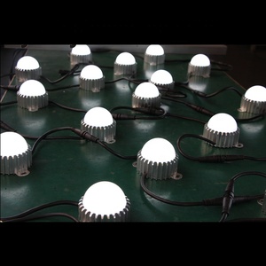 Esterno 100MM RGB DMX512 indirizzabile punto di Pixel 3W/5W 24V Opal/trasparenza PC LED per l'edilizia IP65