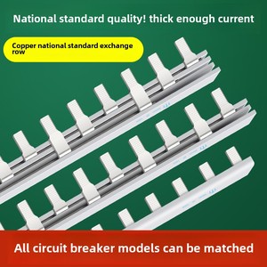 1P 2P 3P 4P çatal Pin tipi MCB bara küçük devre kesici tarak bara elektrik bağlantısı için 63A akım bakır pabuçları ile - Product Image 5
