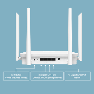 AC1200 <strong>Wi</strong>-<strong>Fi</strong> Router Gigabit Ethernet Router Dual Band 2.4GHz <strong>5GHz</strong> Wireless Network WiFi Repeater With 4x5dBi Antennas Home - Product Image 6