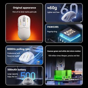 Mouse PAW3395 con ricarica leggera per Mouse da Gaming Wireless in tre modalità con orientamento destro per Mouse da Gaming Desktop - Product Image 3