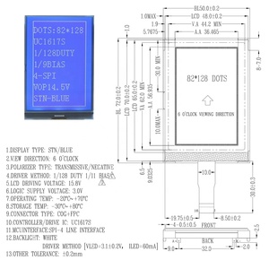 Regolatore prezzo di fabbrica RGB 82x128 punti matrice 2.4 pollici schermo Lcd modulo LCD retroilluminazione - Product Image 2