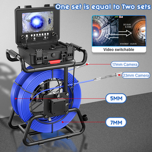 Motewang 9 Inch Display 1080p 7MM Fiberglass Cable 512HZ Positioning Receiver Self Leveling Sewer Pipe Inspection <strong>Camera</strong> - Product Image 2