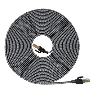 RJ45 <strong>Ethernet</strong> Network LAN Cable CAT8 High Speed Communication 10G Braided <strong>Flat</strong> RJ45 Eternet Patch Cable - Product Image 4