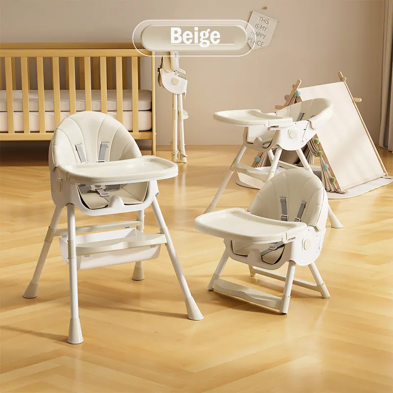 Chaise de salle à manger pour bébé, Table de salle à manger pliable multifonctionnelle et chaise réglable Portable pour enfant